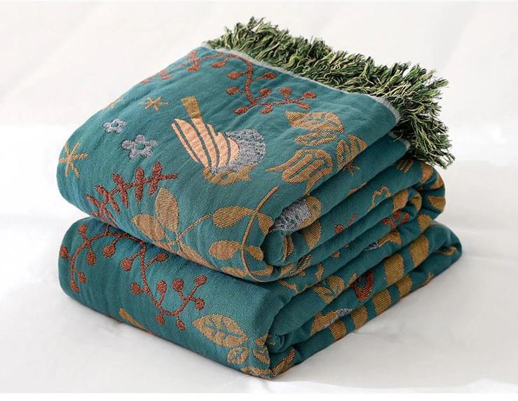 Bohemian Birdsong Reversible Blanket