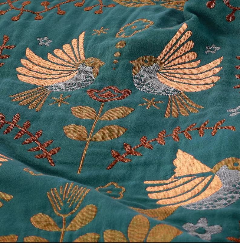 Bohemian Birdsong Reversible Blanket
